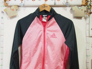 ♪服4868♪ ジュニア女子/レディース 長袖　トラックジャケット(ジャージ系) adidas アディダス スリランカ製 【160】 Used ～iiitomo～