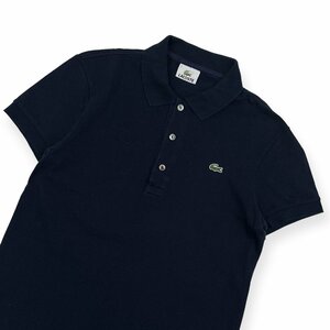 LACOSTE ラコステ ストレッチ コットン 半袖 ポロシャツ 2 /紺/ネイビー/日本製 ファブリカ/90s 00s nextビンテージ