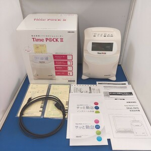 ★美品 簡易動作確認済 AMANOアマノ タイムレコーダー Time P@CK III 100 TP@C-70TC 税抜価格92,000円 事務 経理 出勤 退出 管理★