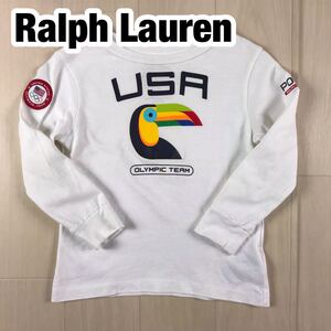 Ralph Lauren ラルフローレン 長袖シャツ キッズサイズ 2/2T ホワイト オリンピック USAチーム