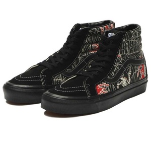 ☆VANS ANAHEIM FACTORY SK8-HI 38 DX スカルスパイダー 黒/白/赤 25.5cm バンズ アナハイム スケートハイ 38 デラックス VN0A38GF1JJ