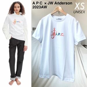 XS 新品 2023AW A.P.C. X JW ANDERSON アンダーソン コラボ ロゴ Anchor Tシャツ 定2.2万 白 ユニセックス メンズ レディース APC 送料無料