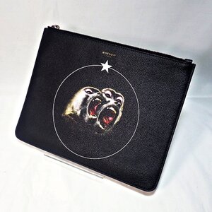 ☆ GIVENCHY ジバンシィ ジバンシー モンキーブラザース モンキー 猿 クラッチバッグ ジップポーチ 【中古・現状品】 BK06072378-960