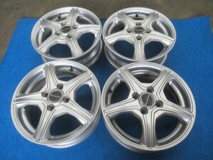 BALMINUM 14インチ アルミホイール 14X4.5J +45 PCD100 4H 4穴 中古