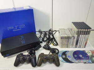 動作確認済み PS2 PlayStation2 プレステ2 本体(SCPH-50000)+ソフト21作品(PS1:13点、PS2:8点) ゲーム機 USED ※すぐ遊べます