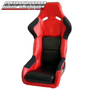 SUPERIOR スーペリア シートカバー for RECARO レカロ SPG ブラックカーボンルック【レッド】