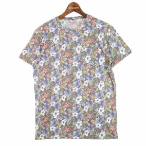 HOLLISTER ホリスター 春夏 【花柄 フラワー 総柄】 半袖 ポケット カットソー ポケTシャツ Sz.S　メンズ　E4T01453_7#A