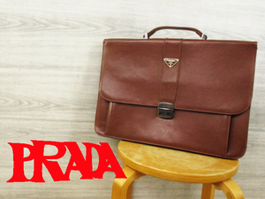 PRADA●プラダ ＜ヴィンテージ レザー ブリーフケース ビジネスバッグ＞