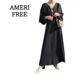 アメリヴィンテージ CANOPY SLEEVE DRESS FREEサイズ 黒