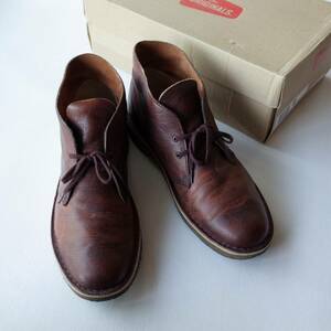 CLARKS クラークス　DESERT BOOT / RUST LEATHER　デザートブーツ 本革 レザー 焦げ茶 ブラウン　UK9 / 27cm程　箱付き USA古着