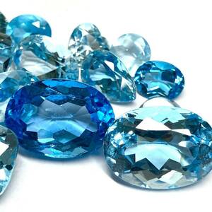 ☆天然ブルートパーズおまとめ102ct☆s ルース 裸石 宝石 ジュエリー jewelry blue topaz ②