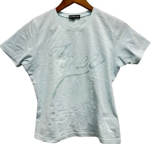 FOXEY NEW YORK フォクシー ニューヨーク ロゴ入りTシャツ 40（Mサイズ）パステルブルー