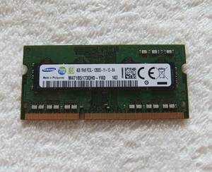 ノートPC用メモリ SAMSUNG 4GB 1Rx8 PC3L-12800S-11-12-B4 M471B5173QH0-YK0 4GB 中古 48