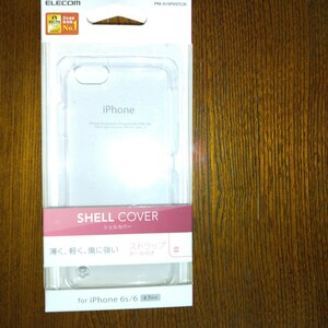 新品未開封ELECOM SHELL COVER PM-A15PVSTCR iphone 6s/6 4.7inchストラップホール付き　ケース