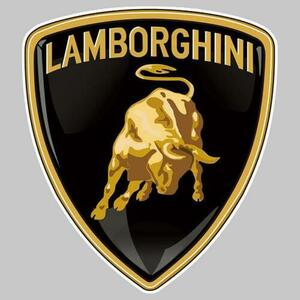 即納 ランボルギーニ ガヤルド シールド LAMBORGHINI ロゴ 60mm x 75mm ステッカー 《送料無料》残り1点