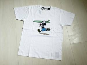 新品 コラボ KAGAFURI KAMAKURA カガフリ カマクラ SURF MICKEY サーフ ミッキー DISNEY ディズニー プリント Tシャツ 半袖 S 白 △5