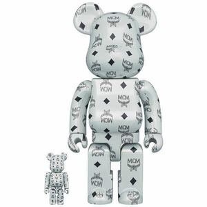 BE@RBRICK MCM　 ベアブリック　BE@RBRICK WHITE CHROME Ver. ホワイトクローム 100% & 400% 新品未開封 送料無料