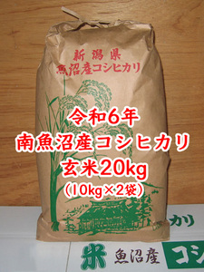 令和6年★新米★南魚沼産コシヒカリ★玄米20kg（10kg×2袋）★産地直送