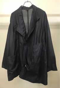 80s COMME DE GARCONS ASYMMETRICAL SILK JACKET ビンテージ コムデギャルソン アシンメトリー シルク ジャケット 初期 オーバーサイズ