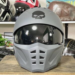 ☆Harley-Davidson ハーレーダビッドソン Pilot II 2-in-1 Helmet スカル ウィリーG システムヘルメット マットガンシップグレイ/XXL