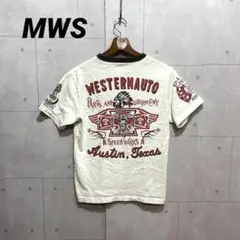 MWS エムダブルエス　アメカジ　Tシャツ　トップス　日本製　Mサイズ　プリント