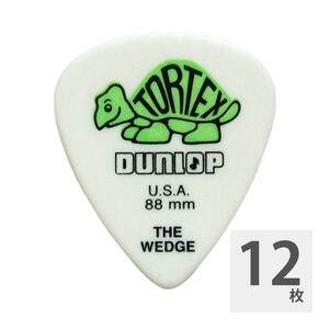 ジムダンロップ ギターピック 12枚 TORTEX WEDGE 424R 0.88 JIM DUNLOP ジムダン