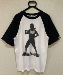 ＊バウンティーハンター BOUNTY HUNTER シャドーバッター プリント 半袖Tシャツ トップス M　　　　　　 BJBJ.AA