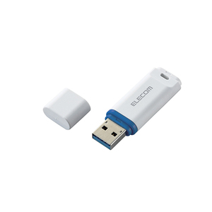 まとめ得 エレコム USBメモリー USB3.2(Gen1)対応 キャップ式 データ復旧サービス付 64GB ホワイト MF-DRU3064GWHR x [2個] /l