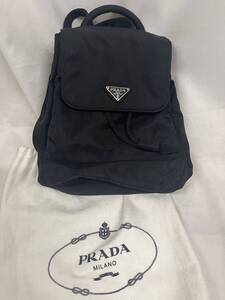 T7823　未使用保管品 正規品　PRADA プラダミニ リュックサック ナイロン B6632 バックパック ブラック ギャランティカード有