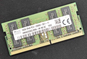 1円スタート 16GB PC4-21300 DDR4-2666 SODIMM 260pin DDR4 (PC4-2666V-SE1-11 SK-HYNIX純正) (動作確認済 memtest86+) (管:SB0323