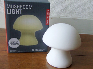 新品☆kikkerland☆マッシュルームライトS　mushroom lightキッカーランド陶器ランプ電池セラミック北欧usaアメリカきのこキノコ置物グッズ