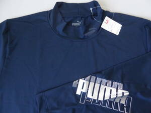 PUMA GOLF プーマ ゴルフ ストレッチ DRY ハイネック長袖コンプレッションシャツ　LL　紺　②