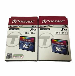 未開封 Transcend compactflash コンパクトフラッシュ 400x 8GB TS8GCF400 記録用メモリ SDカード 2個