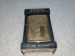 zippo ソリッドブラス　唐草　アラベスク　両面加工　1992年製