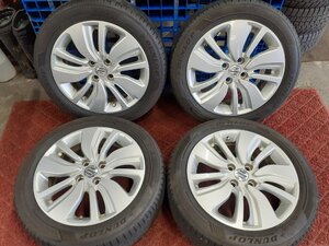 J6F6390■185/55R16 83V　4本　DUNLOP LEMANS V+　スズキ スイフト　送料無料 夏 ’23年 7～8分山 16×6J +45 PCD100 ハブ径54㎜