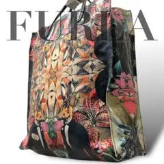 美品　希少　フルラ　FURLA ハンドバッグ　総柄　手さげ　A4収納　うさぎ　鞄