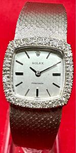 1円〜 Y 希少 ROLEX ロレックス プレシジョン 2611 ダイヤベゼル 重量47.2g レディース 手巻き アンティーク 時計 992659220