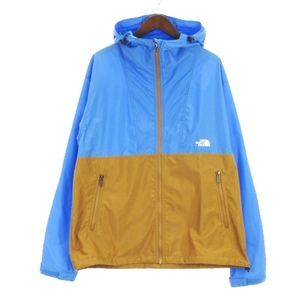 ザノースフェイス THE NORTH FACE Compact Jacket コンパクトジャケット フーディ ジップアップ バイカラー NP72230 ブルー ブラウン L メ