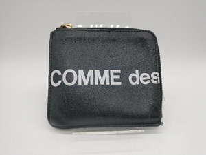 COMME des GARCONS コムデギャルソン 二つ折り財布 ファスナータイプ ブラック