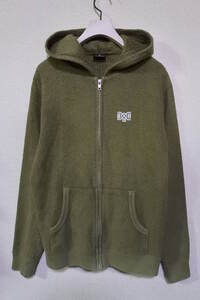 BOUNTY HUNTER Pile Hoodie size S バウンティーハンター パイル地 パーカー モスグリーン 日本製