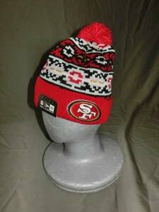 USA購入 NEWERA社製 NFL【SanFrancisco49ers】ロゴ刺繍ニットCAP