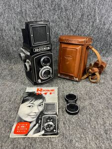 ヤシカ YASHICA 二眼レフカメラ Rookie ルーキー フィルムカメラ 昭和レトロ ビンテージ ケース ガイド付き 