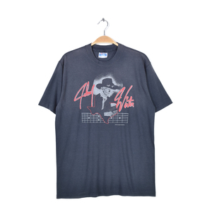 【送料無料】80s ジョニーウィンター ROCK THE NATION ヴィンテージTシャツ バンドTシャツ ロックT JOHNNY WINTER サイズL 古着 @AAA1432