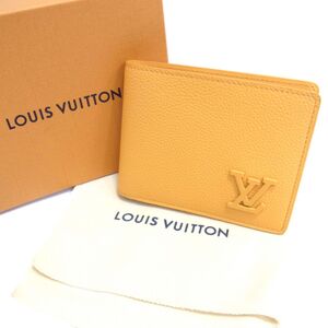 新品 定価90,200円 2022年◆LOUIS VUITTON ルイヴィトン ポルトフォイユ・ミュルティプル アエログラム・レザー フランス製 二つ折り財布