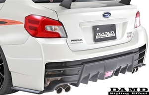 【M’s】SUBARU WRX S4/STI (2014.8-) DAMD リアバンパー＋エクステンション 2点／／ FRP 未塗装 ダムド エアロ VAG VAB リヤバンパー