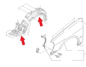 新品 純正 日産 ニッサン シーマ F50 50系 前期 中期 後期 フロント フェンダー プロテクター ライナー インナーカバー 左 泥よけ N0339-1