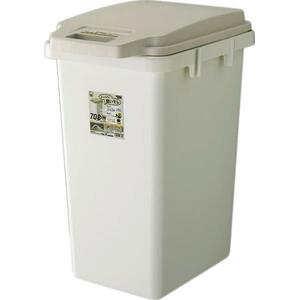 ゴミ箱 フタ付き におい漏れ防止 ワンハンドパッキンペール70JS W38.1*D51.7*H67 RSD-72 おしゃれ キッチン 70リットル 分別 ホワイト