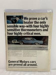 1965年2月26日号LIFE誌広告切り抜き【General Motors ゼネラルモーターズ】アメリカ買い付け品60sビンテージオールドカー車USA