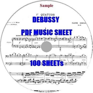 ドビュッシーPDF楽譜集100譜ピアノ演奏弦楽器クラシックDEBUSSY/練習初心者激レアプロ演奏者指揮運指音楽パート譜スコアipadproタブレット