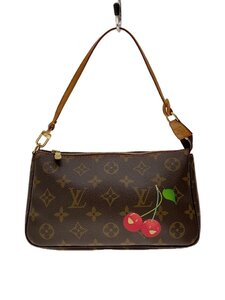 LOUIS VUITTON◆ポシェット・アクセソワール_モノグラム・チェリー_BRW/PVC/BRW/総柄